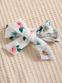 Baby Girl Spring/Summer Floral Print Sleeveless Spaghetti Strap Triangle Bodysuit Crawling Clothes And Headband 2pcs Set