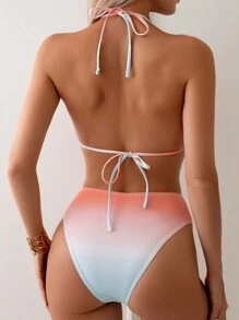 Bộ bikini rời họa tiết gradient đi biển mùa hè - Nhiều màu - Xem 3