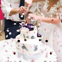 Set de 1000 piezas de confeti de papel de colores en forma de círculo para decoración de mesa para cumpleaños, bodas, fiestas y relleno de cajas de regalo, Navidad