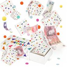 Birthday Surprise Gift Box Explosion For Money, Money Gift Box Explosion With Confetti, Money Box For Cash Gift, Pop Out Money Gift Box, Folding Bounce Gift Box For Women Men - Birthday Style - View 7