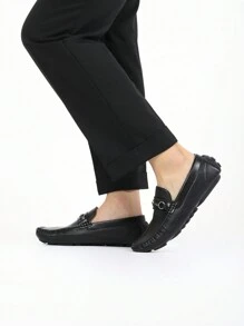 Men's Faux Leather Driving Penny Loafers Boat Shoes – Casual Comfort For Everyday Wear And Stylish Weekend - 黑色 - 查看 8