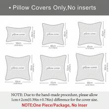 1入組米色條紋天鵝絨枕套（不含枕芯）,柔軟舒適的靠墊套,適用於客廳沙發,臥室床,汽車腰靠枕套,全季節使用 - 米色 - 查看 3