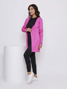 Women Cardigans - Hot Pink - View 2