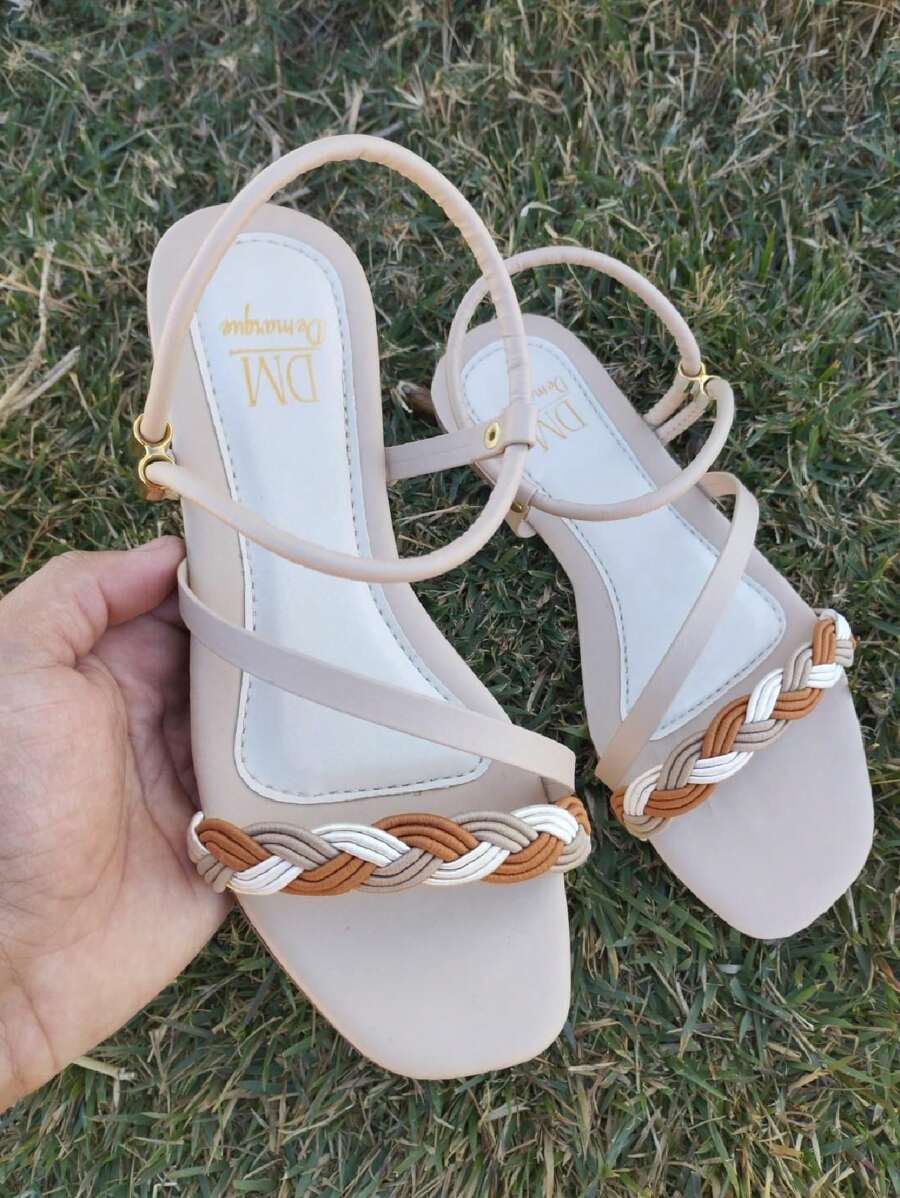 Women Flat Sandals - Beige - View 1