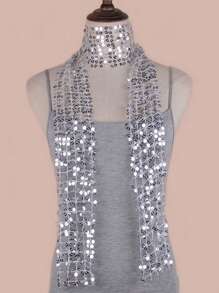 Party 1pc Women's Embroidered Sparkle Scarf, Can Be Used As Headband, Sash, Hat Accessory, Suitable For Multiple Occasions