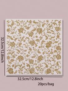 20入組圓點紙巾,一次性餐巾紙,餐廳用紙巾 - 彩色 - 查看 2