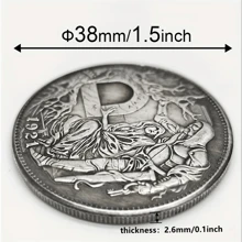 1921 Holy Grail Excalibur Sword Replica Coin Antique Silver-Plated Copper Coin With Exquisite Metalwork - Black and White - View 3