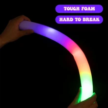32pcs Led Foam Glow Sticks, Foam Light Up Sticks, 3 Multi-Modes Color Led Strobe Stick For Birthday Party Rave Playgroup Wedding - White - View 4