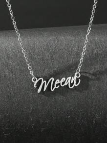 Name Necklace Personalized Nameplate Necklace Exquisite Gift For Mother And Girlfriend - Silver - View 36