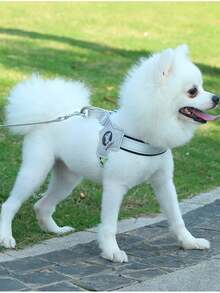 1入組y型犬用胸帶錶帶,帶反光條紋和透氣網布,可調節寵物胸帶,適用於泰迪和比熊犬 - 黑色 - 查看 5