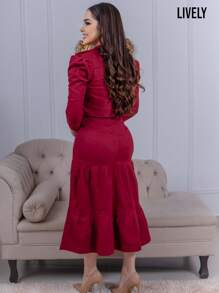 Women Two-Piece Outfits - Gỗ đỏ - Xem 6