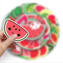 50pcs Cartoon Watermelon Sticker Decals Graffiti Vinyl Self Adhesive Waterproof Stickers, Suitable DIY Suitcase Water Bottle DIY Phonecase Laptop Computer Skateboard Luggage Helmet And More. - Apricot - View 5