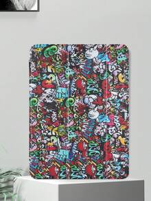 Ốp lưng máy tính bảng làm từ chất liệu Acrylic trong suốt, mờ, có họa tiết Graffiti, bền và chống trầy xước, chân đế đa góc có thể điều chỉnh, khóa từ với chức năng tự động ngủ/thức, thiết kế họa tiết Graffiti và kinh dị cá nhân, tương thích với iPad - Nhiều màu - Xem 2