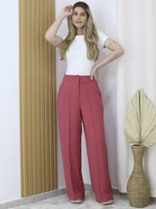 Women Pants - 乾枯玫瑰色 - 查看 1