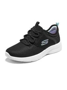 Skechers 女士田径运动网眼透气鞋跑步鞋 149547-BKAQ - 黑與白 - 查看 4