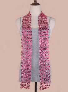 Party 1pc Women's Embroidered Sparkle Scarf, Can Be Used As Headband, Sash, Hat Accessory, Suitable For Multiple Occasions