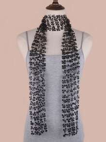 Party 1pc Women's Embroidered Sparkle Scarf, Can Be Used As Headband, Sash, Hat Accessory, Suitable For Multiple Occasions