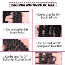 Pre-Stretched Braiding Hair Extension Ombre Natural Black To Brown Crochet Braiding Hair 26 Inch 1 Pack Hot Water Setting Professional Yaki Synthetic Hair For Twist Braids (26Inch 32 Inch,#1B/30) Easy Braids Ombre Brown - Ombre - View 6
