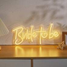 CHI-BUY 1Pc Led Neon Light Sign With 'Bride To Be' Letter Shape For Wall Decoration In Bedroom, Wedding, Party And Festival With Usb Power Supply Bachelorette - Yellow - View 9