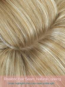 14Inch 18Inch Hair Topper Mix Blonde Hair Toppers For Women Toppers Hair Pieces For Women Hairpieces For Thinning Hair Synthetic Hair Toppers For Women Daily Wear - Linen Gold - View 7