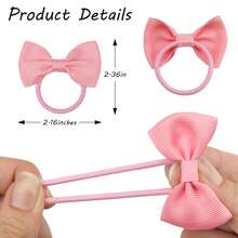 10 cái Em bé Băng tóc 2.75 Inch Bé gái Nơ cột tóc Đàn hồi Cà vạt Ruy băng Grosgrain Nơ Với Dây cao su Tóc đuôi gà Phụ kiện tóc ( Màu hồng Loạt ) - Nhiều màu - Xem 2