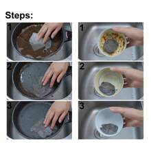 5/10/20Pcs Steel Wire Dishcloths Non -Stick Oil Iron Dishrag Kitchen Pan Pot Dishes Cleaning Rag Napery Dishcloth Rags,Garden Tools - Silver - View 4