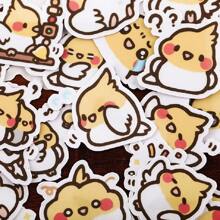 Cute Mysterious Phoenix Parrot Stickers Handheld Ledger Sticker Handheld Ledger Cartoon Pasting Material Waterproof Ins Style Small Sticker