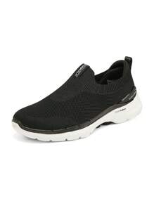 Skechers 女士运动步行鞋一脚蹬柔软轻便跑步鞋 124530-BKW - 黑與白 - 查看 4