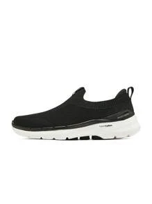 Skechers 女士运动步行鞋一脚蹬柔软轻便跑步鞋 124530-BKW - 黑與白 - 查看 1