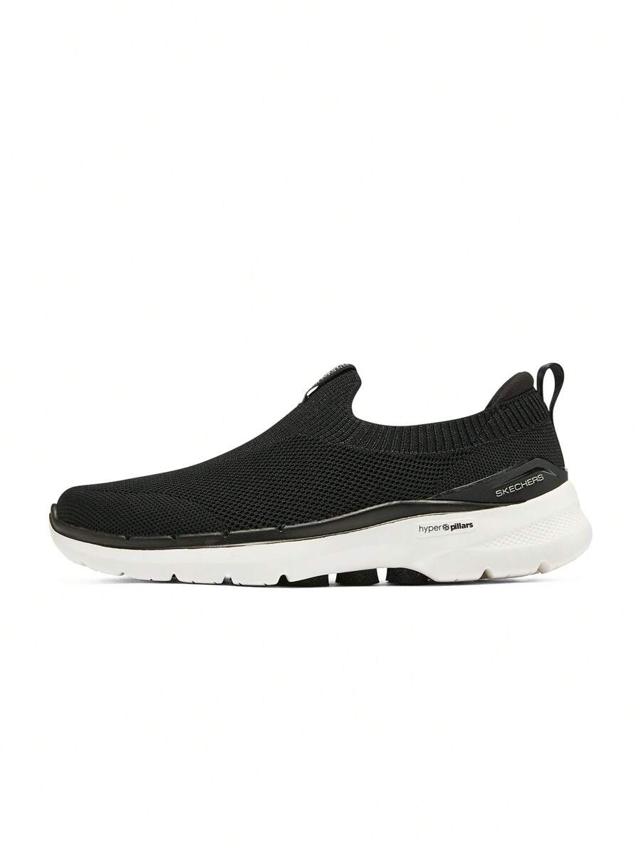 Skechers 女士运动步行鞋一脚蹬柔软轻便跑步鞋 124530-BKW - 黑與白 - 查看 1