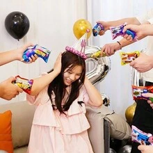 5/10 đồ chơi pháo giấy tự thổi phồng nhiều màu sắc, đồ chơi pháo giấy tiệc cho lễ kỷ niệm, ngày lễ, sinh nhật, quà tặng Giáng sinh, trang trí không khí - Đỏ - Xem 9