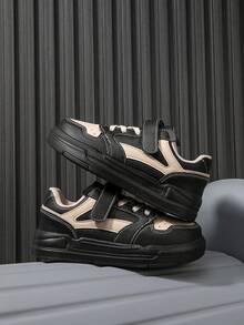 1 đôi Trẻ em Giải trí Giày Chạy bộ , Giúp đỡ thấp Thoáng khí Da Giày thể thao Đối với Trong nhà & Các hoạt động ngoài trời , Dễ mặc Giày lười Thiết kế , Chống trượt , Thoải mái , Hợp thời Phong cách Đối với Con trai & Cô gái - màu đen - Xem 4