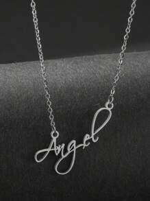 Name Necklace Personalized Nameplate Necklace Exquisite Gift For Mother And Girlfriend - Silver - View 37