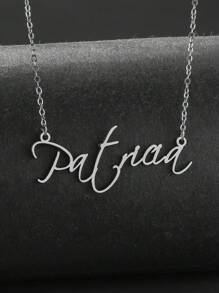 Name Necklace Personalized Nameplate Necklace Exquisite Gift For Mother And Girlfriend - Silver - View 29