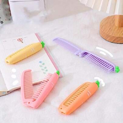 かわいいキャラクター 携帯用トラベルコーム、柔らかい歯、ワイド歯、ニンジン型、ストレートとフォールディング設計、絡まり解消&ヘアスタイリング用ヘアブラシ、ヘアブラシ、コーム、ヘアツール、ヘアアクセサリー、理容室、美容、トラベルエッセンシャル、学校グッズ、旅行、ホリデーエッセンシャル、女性用ヘアアクセサリー、ブラシ、ヘアブラシ、エッジブラシ、ヘアブラシ、ヘアコーム、コームヘア、絡まり解消ブラシ、ボールブラシ、ミニヘアブラシ、ヘアブラシセット、木製コーム、ヘアブラシ、ブラシ、コーム、スリックバックブラシ、ヘアブラシ、エッジブラシ、ヘアブラシ、ヘアコーム、ヘアブラシセット、ヘアコーム、ミニヘアブラシ、絡まり解消ブラシ、ヘアブラシ、ヘアプロダクト、ヘアツール、ヘアアイテム、ヘアケア、カーリーヘアブラシ、理容師、理容師用アクセサリー、理容機器、小型コーム、ミニヘアブラシ、トラベルエッセンシャル、ヘアスタイル、理容