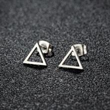 1 Pair New Stainless Steel Geometric  Stud Earrings For Women Everyday Tiny Moon Star Earrings Birthday Gift Jewelry