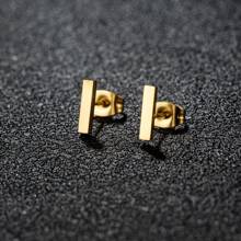 1 Pair New Stainless Steel Geometric  Stud Earrings For Women Everyday Tiny Moon Star Earrings Birthday Gift Jewelry