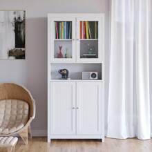 Furchen Credenza Alta per Cucina 190CM, Mobile Dispensa con 4 Armadietti,per Sala da pranzo ,cucina,Soggiorno, Camera, Ufficio  80 x 33 x 190 cm Spedito in 2 pacchi