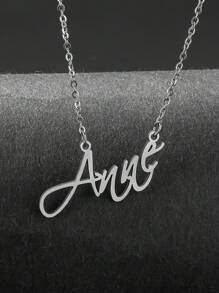 Name Necklace Personalized Nameplate Necklace Exquisite Gift For Mother And Girlfriend - Silver - View 9
