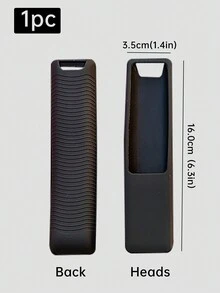 1 件通用遙控器矽膠保護套,彩虹夜光,加厚防摔保護套 - 黑色 - 查看 6