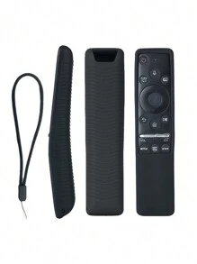 1 件通用遙控器矽膠保護套,彩虹夜光,加厚防摔保護套 - 黑色 - 查看 1