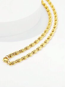1 chiếc vòng tay mặt dây chuyền hình thánh giá Ankh bằng thép không gỉ mạ vàng 18K, quà tặng đám cưới, phù hợp với trang phục thường ngày, kiểu dây thắt nút Trung Đông, dây chuyền áo len tối giản, mặt dây chuyền hình ghim an toàn. - Vàng - Xem 1