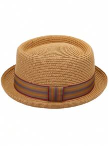 HIMESPORT 2024 Mùa Xuân Mùa hè Tại mặt trời Mũ rơm Đối với phụ nữ Quý cô Nam Người đàn ông Jazz Tiệc trà Fedora Mũ Với Nơ ruy băng Thanh lịch - màu đặc - Xem 13