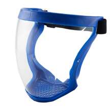 1pc Protective Facial Shield, Safety Elastic Belt Detachable Face Shield Transparent Clear For Dust,Anti-Fog Full Face Active Shields Protection Visible Expression Transparent Breathable Comfortable Adults Reusable - Blue Frame - View 8