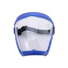 1pc Protective Facial Shield, Safety Elastic Belt Detachable Face Shield Transparent Clear For Dust,Anti-Fog Full Face Active Shields Protection Visible Expression Transparent Breathable Comfortable Adults Reusable - Blue Frame - View 9