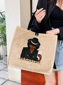 2pcs Outdoor Travel Tote Bags, Large Capacity, Durable And Lightweight Handbags, Beach Totes, Cosmetic Pouches, Waterproof Camping Bags, Suitable For Family, Girls, College Student Group Travel And Various Occasions Such As Beach, Swimming, Picnic, Etc. Meet All Your Storage Needs! For School, Outdoor Activities, Travel And Hiking. - Khaki - View 6