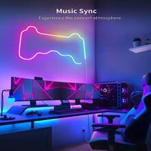 1pc  RGB+IC Govee Neon Rope Light,  Dream Color Dynamic LED Rope Lights  Led Light Strips For Bedroom Music Sync Flexible Cuttable DIY Design, Mobile APP Control, Neon Lights For Indoor Gaming Room Bedroom Festival Decor(Excluding Remote Control) - Multicolor - View 5