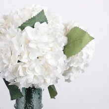 1 bola de flores artificiales de colores de caramelo, perfecta para decoración - Blanco - Ver 3