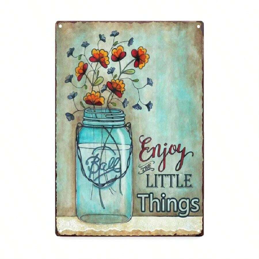 1 Miếng Retro Dấu hiệu thiếc - Nhỏ bé Đồ đạc - Kim loại Dấu hiệu Hoa Sân vườn Trang trí Nhà nông Quốc gia Nhà  Trang trí , 8x12in - Nhiều màu1 - Xem 1