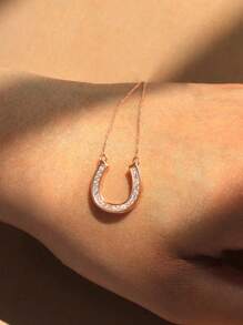 1 件时尚方晶锆石项链吊坠女士情人节礼物婚礼珠宝情人节、妈妈、母亲、母亲节、礼物 - 1# - 查看 14